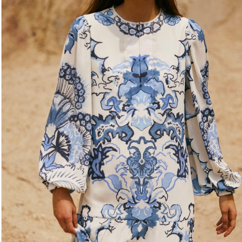 Johanna Ortiz Constellation Of Traits Crepe Tiered Maxi Dress - Picture 3 of 10